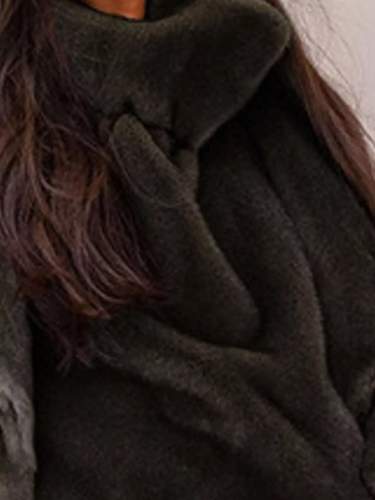 Opal Plush Turtleneck Vest Coat in blush pink — lifestyle shot