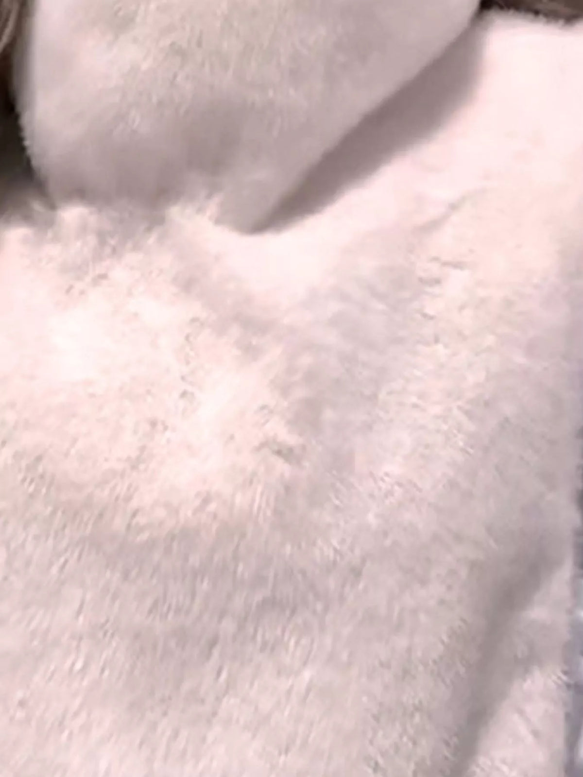 Opal Plush Turtleneck Vest Coat in blush pink — alternate angle