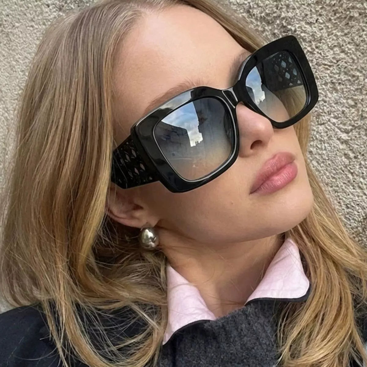 Retro Oversized Square Sunglasses - boutique product photo