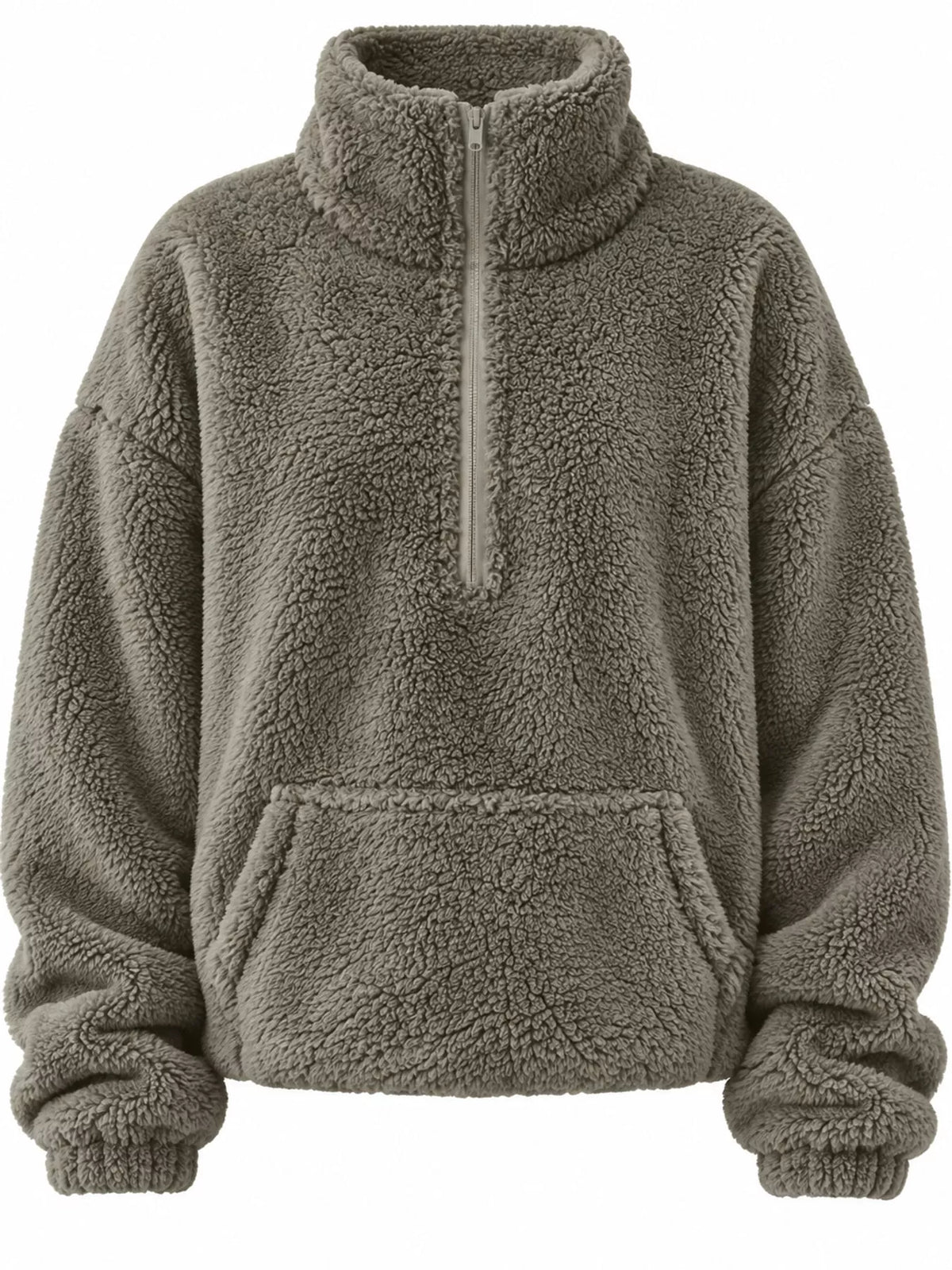Alpine Sherpa Quarter-Zip Sweatshirt in white — view 15