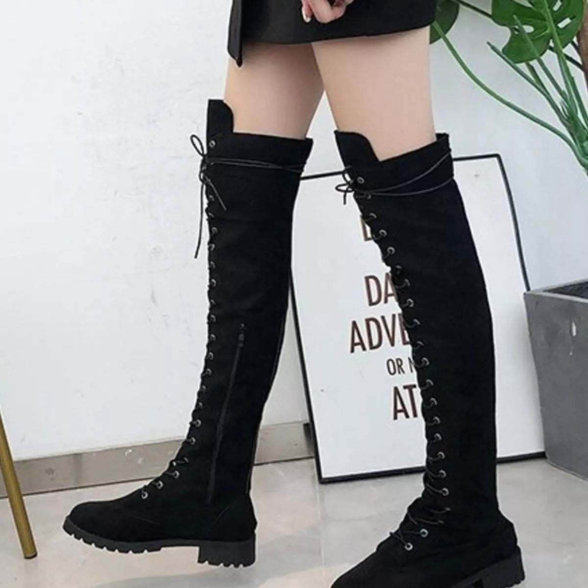 Huntress Lace-Up Over-the-Knee Boots - boutique product photo