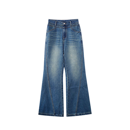 High waisted wide leg jeans for women
