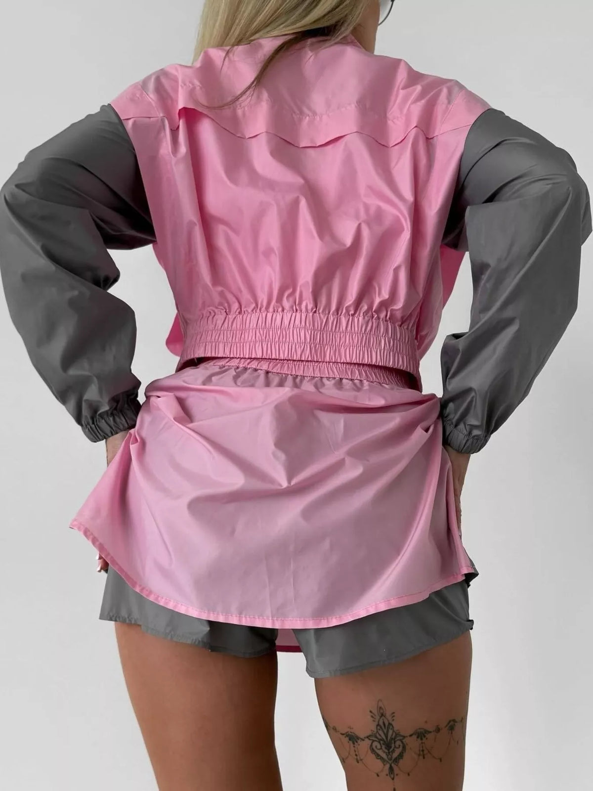 Courtside Muse Color-Block Jacket and Skort Set
