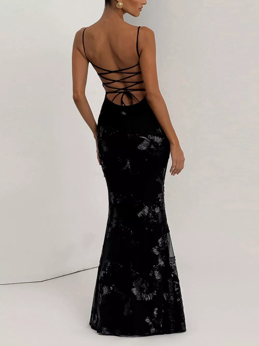 Seraphine sweetheart neckline embroidered lace maxi dress, view 14