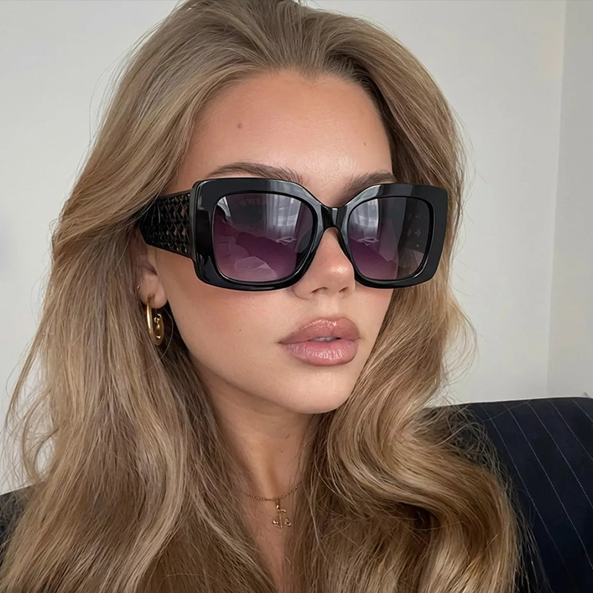 Retro Oversized Square Sunglasses - boutique product photo